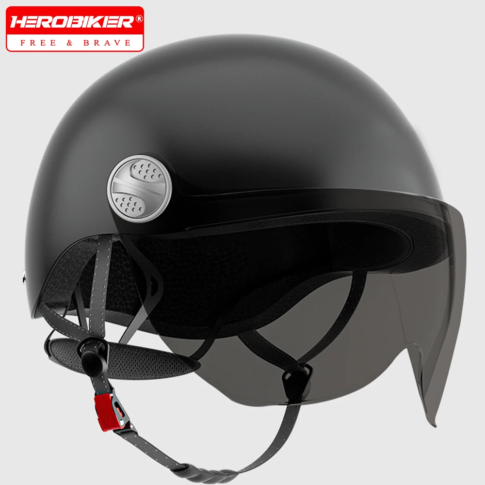 Black Riding Half Helmets For Motorcycles Casco Moto Motorbike Helmet Electric Bike Helmet Four Seasons Sun Helmet ABS Material
Black Riding Half Helmets For Motorcycles Casco Moto Motorbike Helmet Electric Bike Helmet Four Seasons Sun Helmet ABS Material