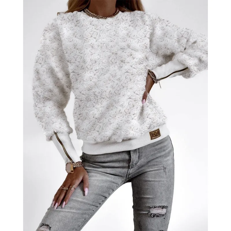 New Women's Fashion Long-Sleeve Zipper Pullover Sweater 2024 Spring Autumn Sweatshirts Women's Casual O-Neck Loose Sweatshirt
New Women's Fashion Long-Sleeve Zipper Pullover Sweater 2024 Spring Autumn Sweatshirts Women's Casual O-Neck Loose Sweatshirt