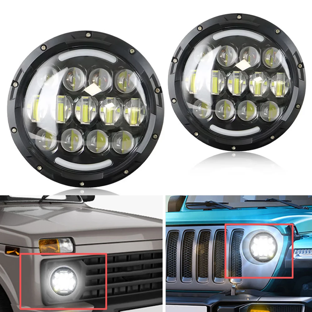 7Inch LED Headlights H4 H13 for Jeep Wrangler Off Road suzuki samurai led Spotlights 7 inch Headlamp Angel Eyes DRL Running Lamp
7Inch LED Headlights H4 H13 for Jeep Wrangler Off Road suzuki samurai led Spotlights 7 inch Headlamp Angel Eyes DRL Running Lamp
