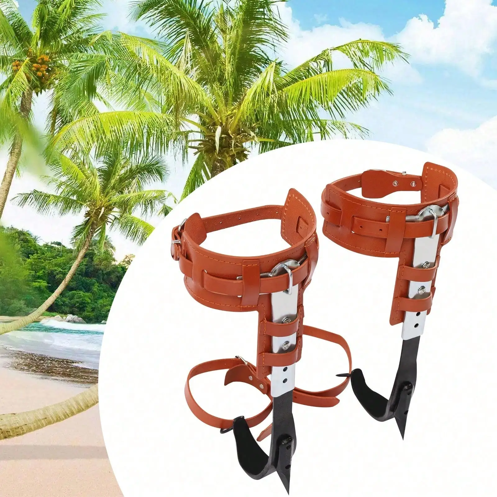 Tree Climbing Spikes Adjustable Height Pole Climbing Spurs Steel W/Climbing Gear 440lbs
Tree Climbing Spikes Adjustable Height Pole Climbing Spurs Steel W/Climbing Gear 440lbs
