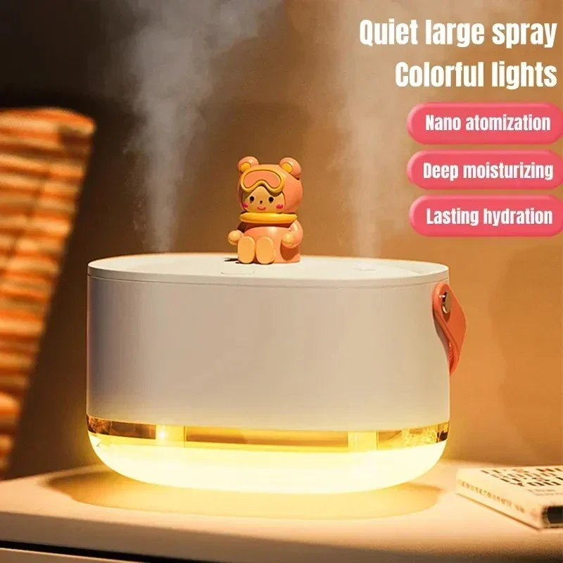 750ML Portable Wireless Humidifier Cartoon Doll Dual Nozzle USB Rechargeable Battery Electric Ultrasonic Air Humidifier Diffuser
750ML Portable Wireless Humidifier Cartoon Doll Dual Nozzle USB Rechargeable Battery Electric Ultrasonic Air Humidifier Diffuser