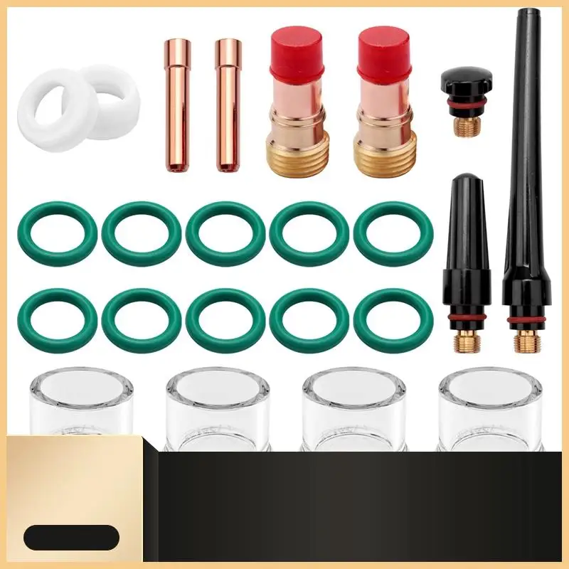 23 шт. газовые линзы TIG Stubby 17GL332 3/32 дюйма и 12 чашек и комплект насадок из глинозема для газа TIG для DB SR WP 17/18/26 сварочной горелки TIG-N3
23 шт. газовые линзы TIG Stubby 17GL332 3/32 дюйма и 12 чашек и комплект насадок из глинозема для газа TIG для DB SR WP 17/18/26 сварочной горелки TIG-N3