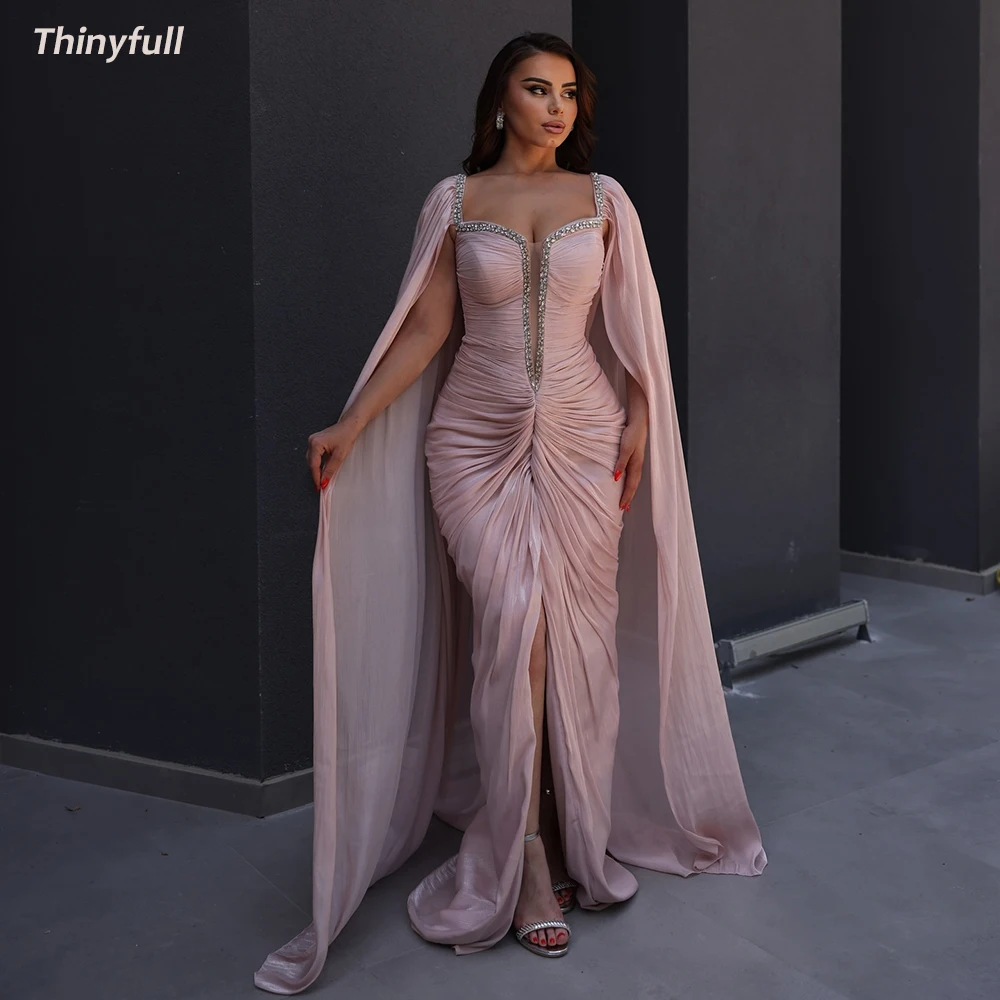 Thinyfull Mermaid Shiny Satin Arab Prom Dresses Sweetheart Crystal Evening Party Gown Dubai Long Dress robes de soirée Customize
Thinyfull Mermaid Shiny Satin Arab Prom Dresses Sweetheart Crystal Evening Party Gown Dubai Long Dress robes de soirée Customize
