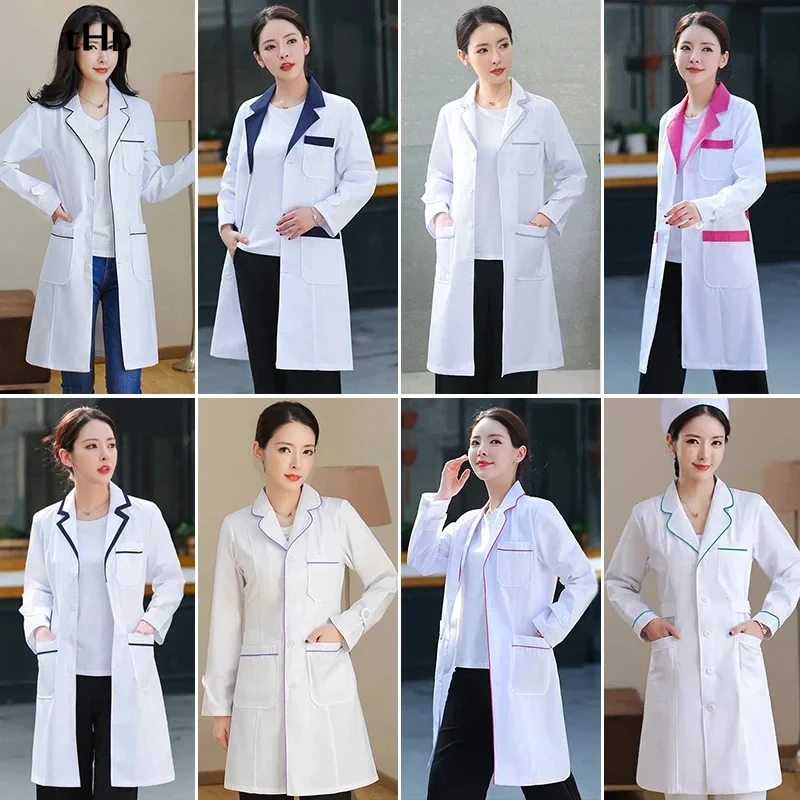 Wholesale Medical Uniform Lab Coat Long-sleeved Unisex White Coat Loose Embroidery Work Clothes Nurse Accessories High Quality
Wholesale Medical Uniform Lab Coat Long-sleeved Unisex White Coat Loose Embroidery Work Clothes Nurse Accessories High Quality