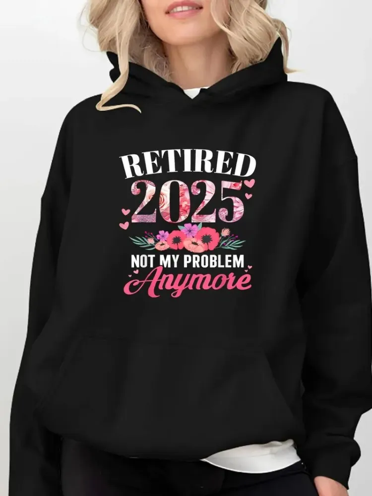 Женская толстовка с капюшоном для пенсионеров на пенсии, 2025 г., не моя проблема, топ для походов на открытом воздухе, 450 г/м2 
Женская толстовка с капюшоном для пенсионеров на пенсии, 2025 г., не моя проблема, топ для походов на открытом воздухе, 450 г/м2