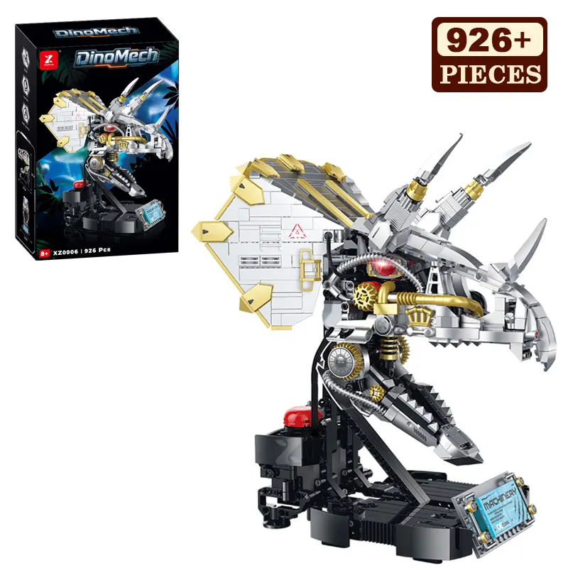 926 шт., механическая модель черепа трицератопса, комплект мелких деталей, сборочные блоки, электрическая версия, робот-динозавр, строительная игрушка в подарок
926 шт., механическая модель черепа трицератопса, комплект мелких деталей, сборочные блоки, электрическая версия, робот-динозавр, строительная игрушка в подарок