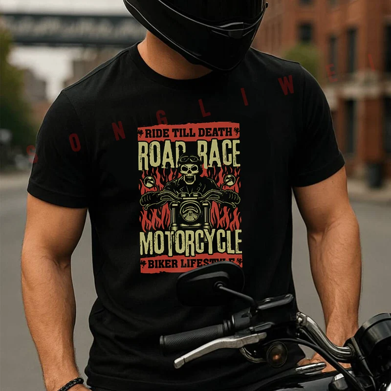 Ride Till Death Road Race Motorcycle Biker Men's T-shirt Summer Cotton Short Sleeved Casual TShirt O-Neck Unisex Tops
Ride Till Death Road Race Motorcycle Biker Men's T-shirt Summer Cotton Short Sleeved Casual TShirt O-Neck Unisex Tops