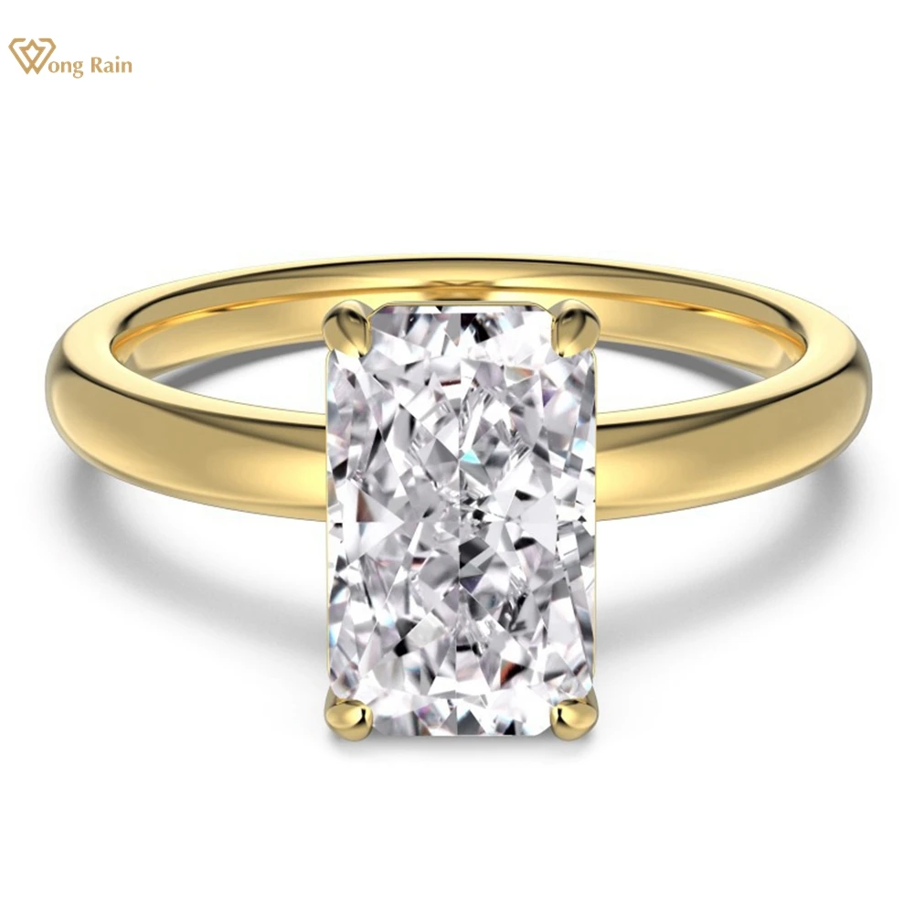 Wong Rain 18K Gold Plated 925 Sterling Silver 6*10MM High Carbon Diamond Gemstone Wedding Engagement Ring for Women Fine Jewelry
Wong Rain 18K Gold Plated 925 Sterling Silver 6*10MM High Carbon Diamond Gemstone Wedding Engagement Ring for Women Fine Jewelry