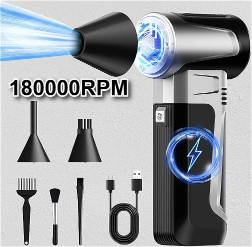 180000RPM Mini Turbo Jet Fan Electric Dust Blower High Speed Brushless Motor 40m/s Wind 3 Speed Adjustable Handheld Violent Fan
180000RPM Mini Turbo Jet Fan Electric Dust Blower High Speed Brushless Motor 40m/s Wind 3 Speed Adjustable Handheld Violent Fan