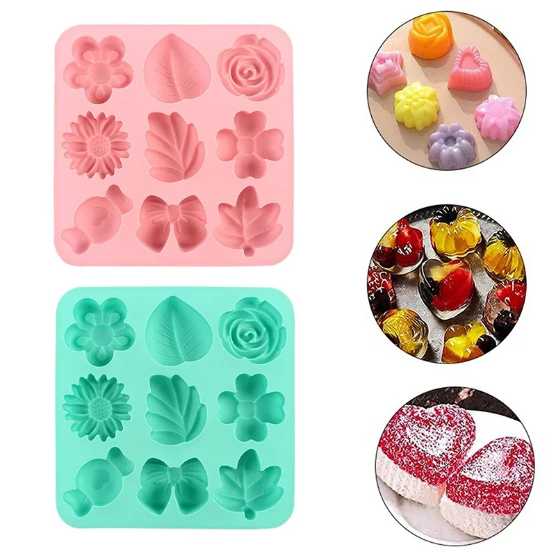 1pcs 9-cavity Flower Shape Silicone Candy Molds Daisy Flower Chocolate Molds Tulip Flower Bow Tie Leaf Molds For Jelly Pudding
1pcs 9-cavity Flower Shape Silicone Candy Molds Daisy Flower Chocolate Molds Tulip Flower Bow Tie Leaf Molds For Jelly Pudding