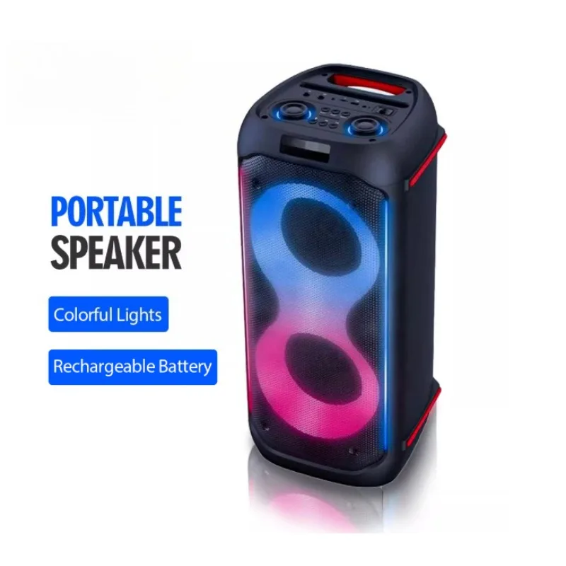 Portable Bluetooth Speaker with Deep Bass and LED Light Show, Bestseller Heavy Sound Audio Box, Outdoor Party Music Speaker
Portable Bluetooth Speaker with Deep Bass and LED Light Show, Bestseller Heavy Sound Audio Box, Outdoor Party Music Speaker
