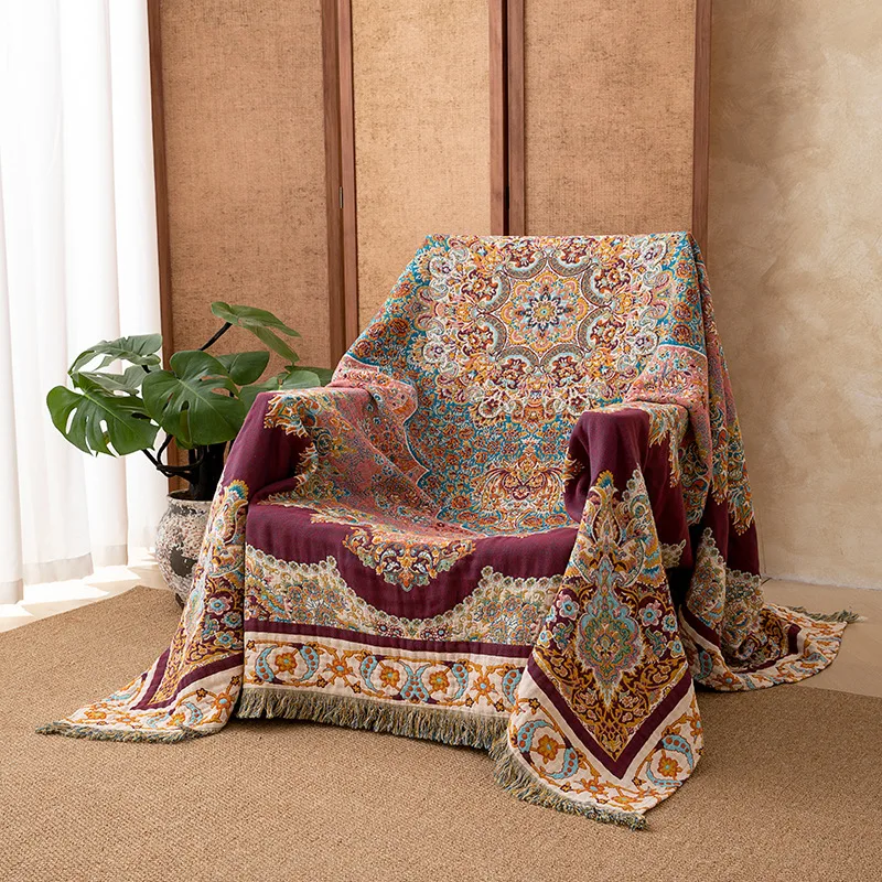 Vintage Gauze Blanket 100% Cotton Soft Breathable Soft Cover, Double-sided Bedspread, Multipurpose Couch Cover Throw for Bed
Vintage Gauze Blanket 100% Cotton Soft Breathable Soft Cover, Double-sided Bedspread, Multipurpose Couch Cover Throw for Bed