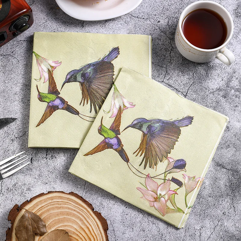 Flower and bird pattern decoration restaurant creative tissue, colorful flower pattern napkin
Flower and bird pattern decoration restaurant creative tissue, colorful flower pattern napkin