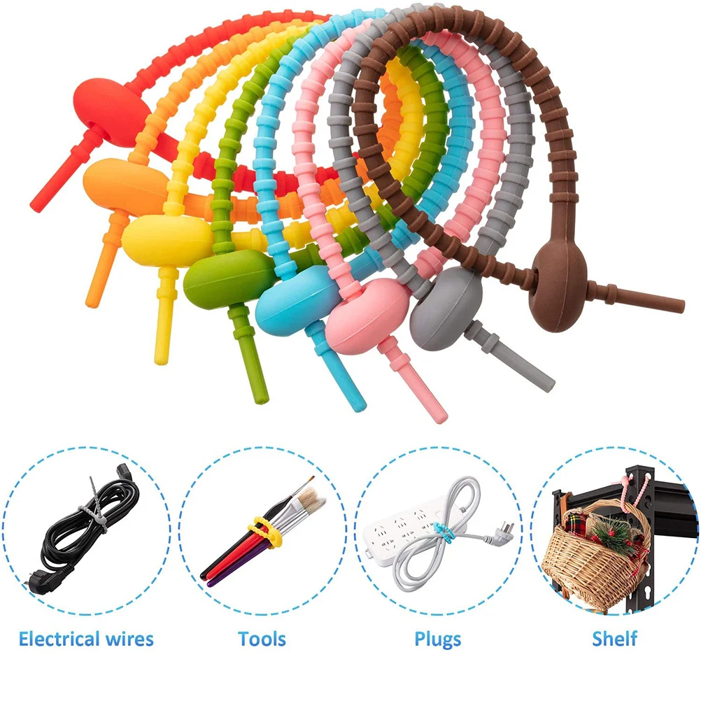 20 Pcs Cable Ties Silicone Wire Fixing Ring Zip Tie Multi functional ganizing Tool Home Office Garage
20 Pcs Cable Ties Silicone Wire Fixing Ring Zip Tie Multi functional ganizing Tool Home Office Garage