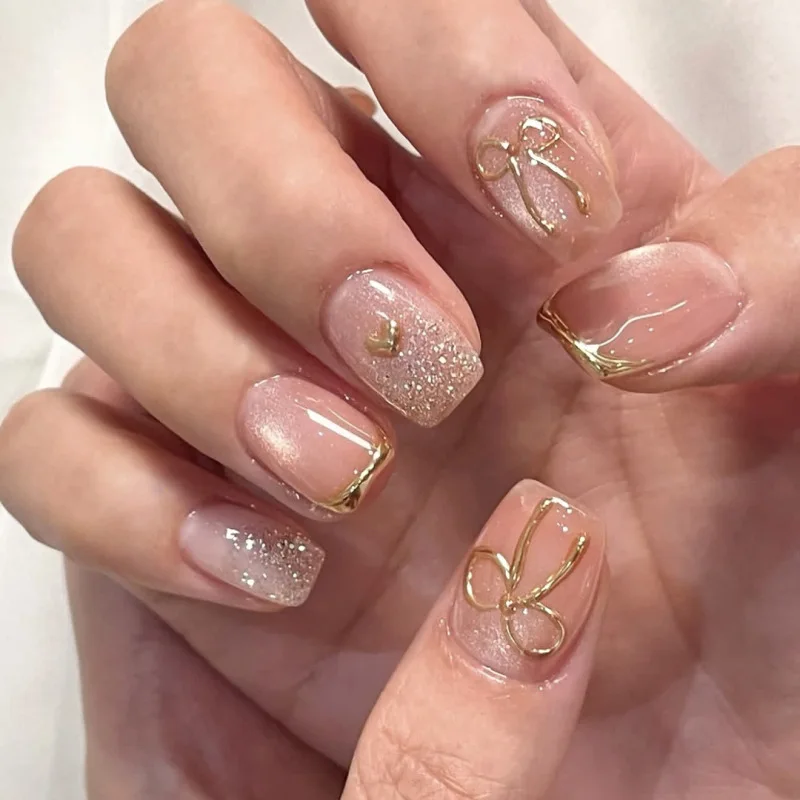 Short Square Armor Cat's Eye Flash Wear Nail Art 3D Three-dimensional Bow Nail Pieces Wearable Nail Pieces
Short Square Armor Cat's Eye Flash Wear Nail Art 3D Three-dimensional Bow Nail Pieces Wearable Nail Pieces