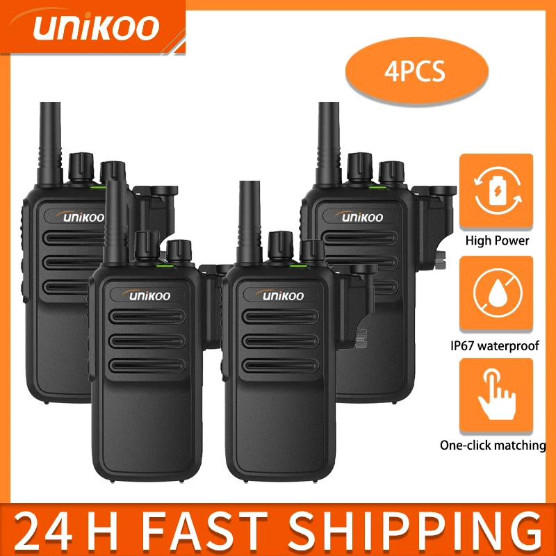 4 шт. UNIKOO UK390W 5 Вт рация 4 шт. дальнего действия 3-5 км мощная IP67 водонепроницаемая УКВ или УВЧ прочная двусторонняя радиостанция
4 шт. UNIKOO UK390W 5 Вт рация 4 шт. дальнего действия 3-5 км мощная IP67 водонепроницаемая УКВ или УВЧ прочная двусторонняя радиостанция