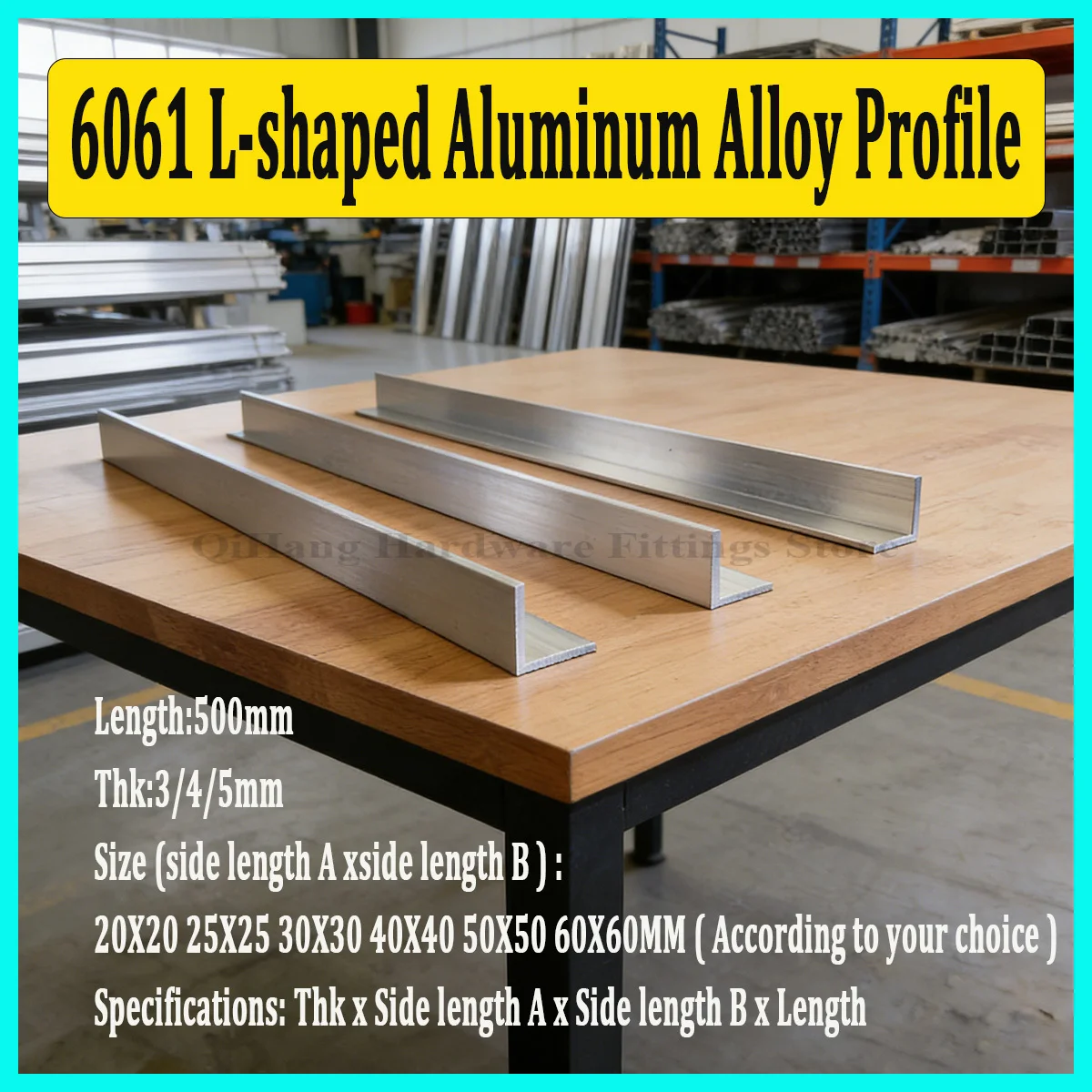 6061 L-shaped Aluminum Alloy Profile 500mm Length, Right Angle Aluminum Bar 20-60mm, Thk3-5mm Edge Trim Triangle Extrusion
6061 L-shaped Aluminum Alloy Profile 500mm Length, Right Angle Aluminum Bar 20-60mm, Thk3-5mm Edge Trim Triangle Extrusion