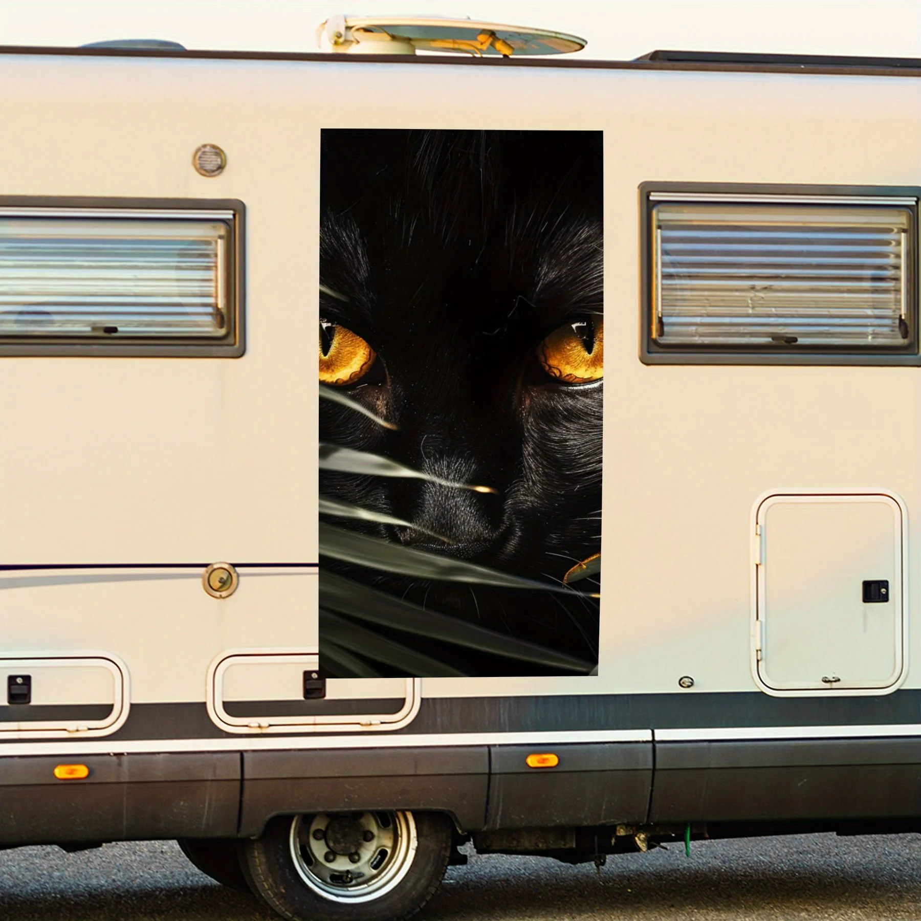 Желтоглазая наклейка с черным котом, виниловая наклейка для двери автомобиля на колесах, водонепроницаемые самоклеящиеся виниловые наклейки для хвоста автомобиля и багажа
Желтоглазая наклейка с черным котом, виниловая наклейка для двери автомобиля на колесах, водонепроницаемые самоклеящиеся виниловые наклейки для хвоста автомобиля и багажа