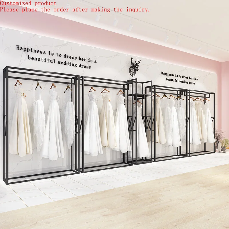 New Design Metal Gold Dress Decorative Retail Shop Stand Rack Clothing Store Display Clothes Display Rack
New Design Metal Gold Dress Decorative Retail Shop Stand Rack Clothing Store Display Clothes Display Rack