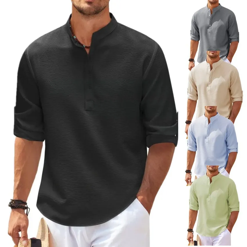 2024 New Men's stand collar shirt T-shirt men's Long sleeve shirt Men's casual shirt Top men Long sleeve Top men shirt S-5XL
2024 New Men's stand collar shirt T-shirt men's Long sleeve shirt Men's casual shirt Top men Long sleeve Top men shirt S-5XL