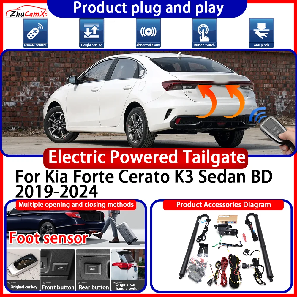 ZhuCamX Powered Tailgate for Kia Forte Cerato K3 Sedan BD 2019-2024 System anti pinch Smart Intelligent Control Gate Lift Kit
ZhuCamX Powered Tailgate for Kia Forte Cerato K3 Sedan BD 2019-2024 System anti pinch Smart Intelligent Control Gate Lift Kit