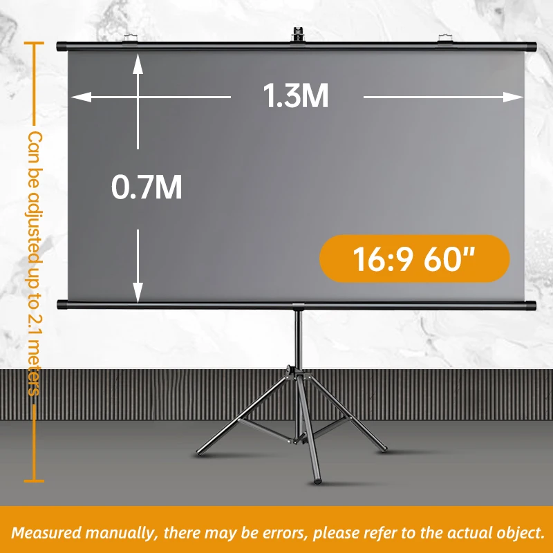 VIY 100 Inch 16:9 HD 4K Tripod Projection Screen with Portable Floor Stand Bracket Projector Screens for Cinema Office Meeting
VIY 100 Inch 16:9 HD 4K Tripod Projection Screen with Portable Floor Stand Bracket Projector Screens for Cinema Office Meeting