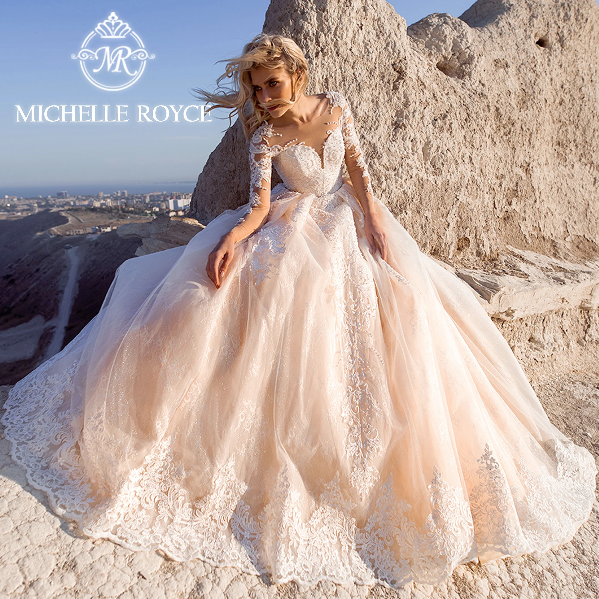 Michelle Royce Ball Gown Wedding Dress 2023 Sweetheart Appliques Illusion Beading Long Sleeve Wedding Gown Vestidos De Novia
Michelle Royce Ball Gown Wedding Dress 2023 Sweetheart Appliques Illusion Beading Long Sleeve Wedding Gown Vestidos De Novia