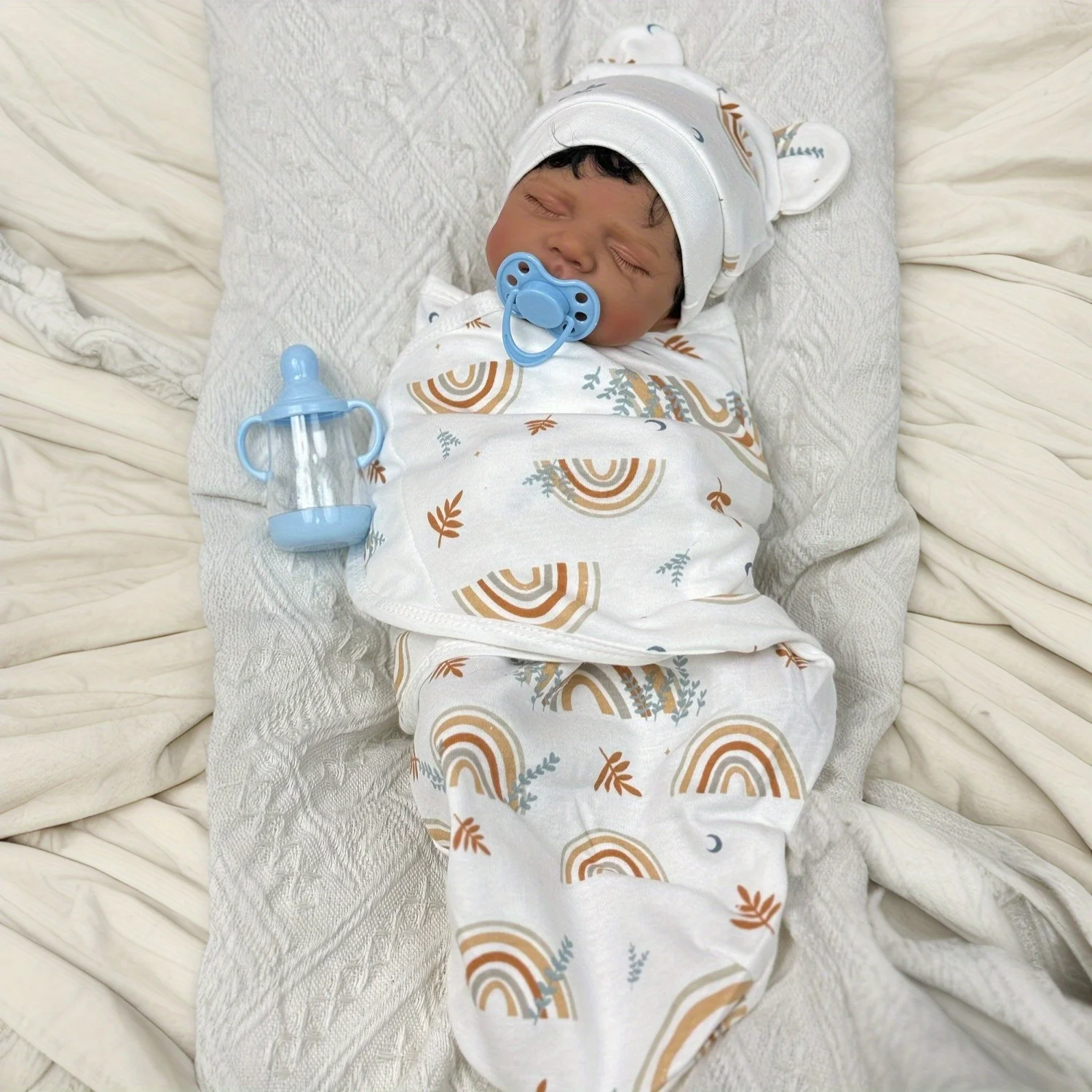 BZDOLL 48 CM Asleep Reborn Baby Doll Toy For Vinyl Limbs Cloth Body Lifelike Black Skin Smile Doll Birthday Gift Play House Toy
BZDOLL 48 CM Asleep Reborn Baby Doll Toy For Vinyl Limbs Cloth Body Lifelike Black Skin Smile Doll Birthday Gift Play House Toy
