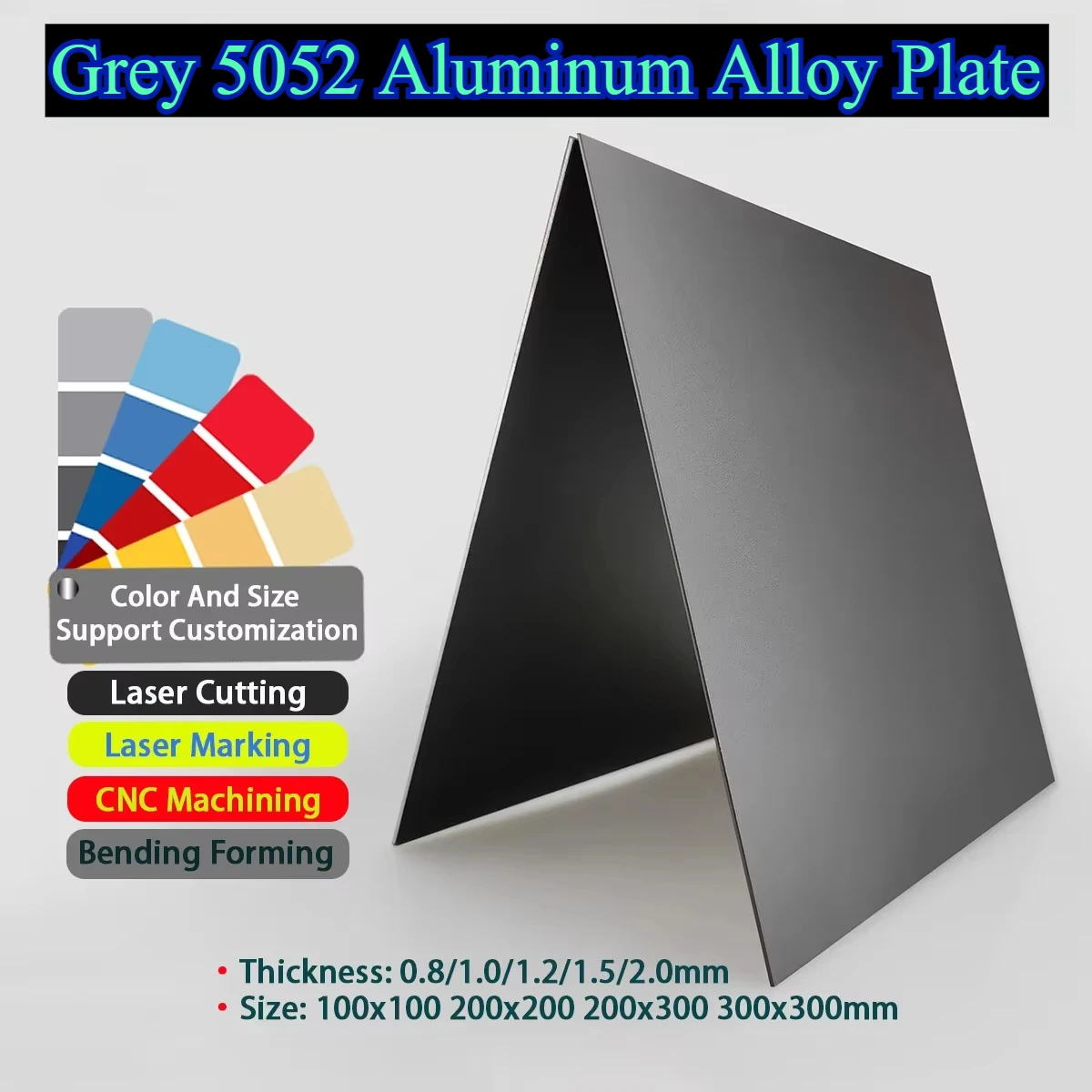 Grey 5052 Aluminum Alloy Plate Sandblasted Surface Anodized Aluminum Sheet Size100x100 200x200 200x300 300x300mm Thick0.8-2mm
Grey 5052 Aluminum Alloy Plate Sandblasted Surface Anodized Aluminum Sheet Size100x100 200x200 200x300 300x300mm Thick0.8-2mm