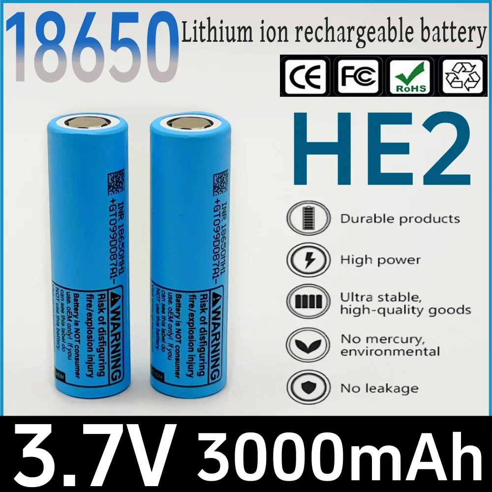New HM1 Battery 18650 3.7V 3000mAh lithium-ion rechargeable battery suitable for electric tools, drones, model aircraft, etc
New HM1 Battery 18650 3.7V 3000mAh lithium-ion rechargeable battery suitable for electric tools, drones, model aircraft, etc