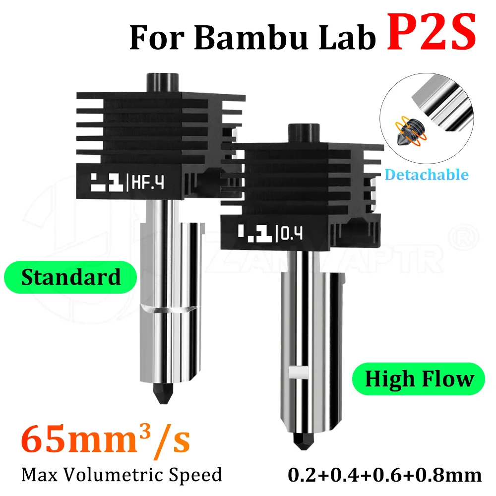 Горячий элемент P2S для Bambu Lab P2S Standard/High Flow: высококачественная, быстрая и точная печать, съемное сопло 0.2, 0.4, 0.6, 0.8
Горячий элемент P2S для Bambu Lab P2S Standard/High Flow: высококачественная, быстрая и точная печать, съемное сопло 0.2, 0.4, 0.6, 0.8