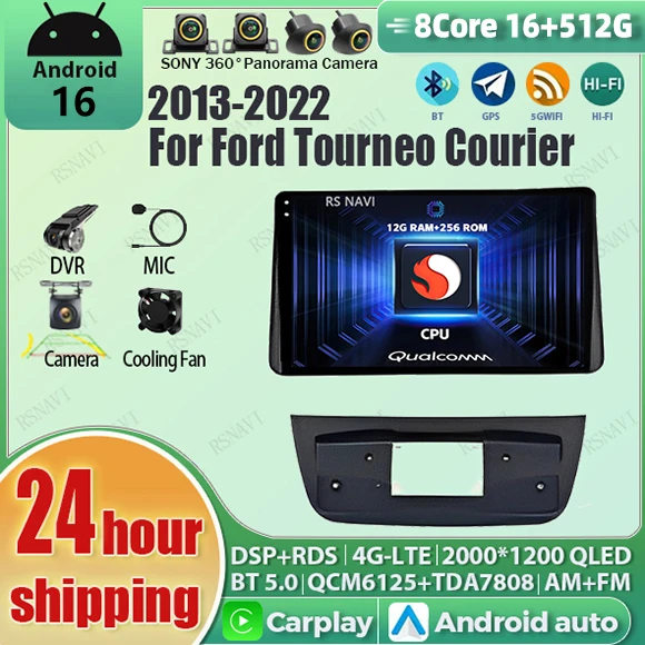 Android 16 Carplay Auto Qualcomm 2K QLED Screen Car Radio Player For Ford Tourneo Courier 2013 - 2022 GPS DSP Stereo BT WIFI 4G
Android 16 Carplay Auto Qualcomm 2K QLED Screen Car Radio Player For Ford Tourneo Courier 2013 - 2022 GPS DSP Stereo BT WIFI 4G
