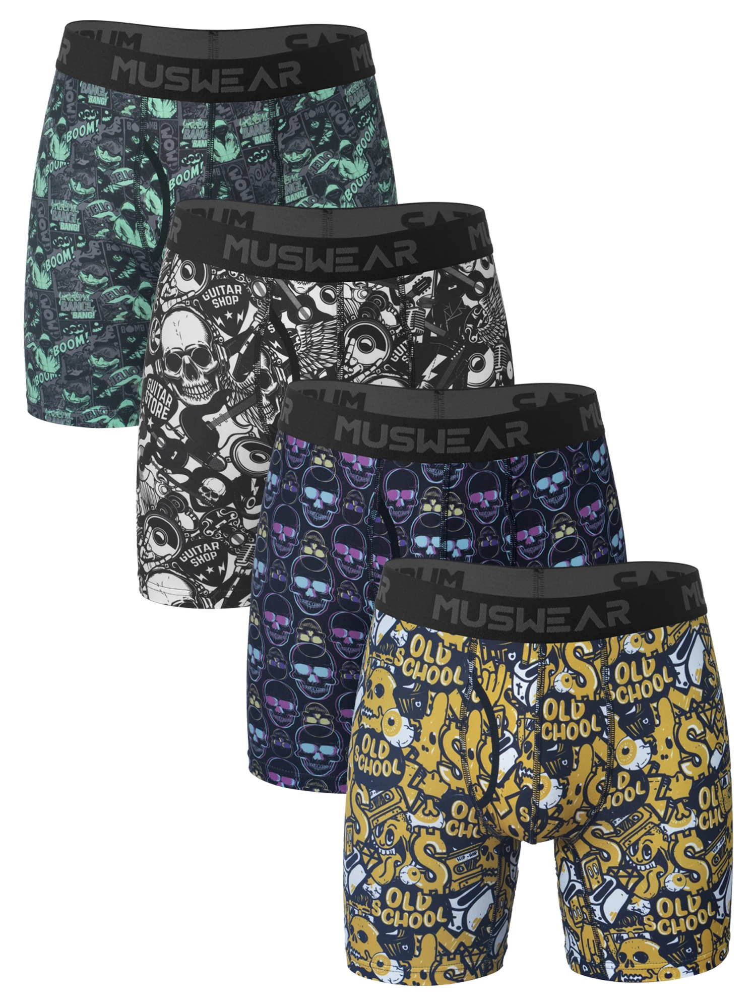 4pcs MUSWEAR Men's Boxer Briefs with Side Opening, Double-Sided Brushed, High Elasticity, Wide Waistband, Quick-Drying, Prem
4pcs MUSWEAR Men's Boxer Briefs with Side Opening, Double-Sided Brushed, High Elasticity, Wide Waistband, Quick-Drying, Prem