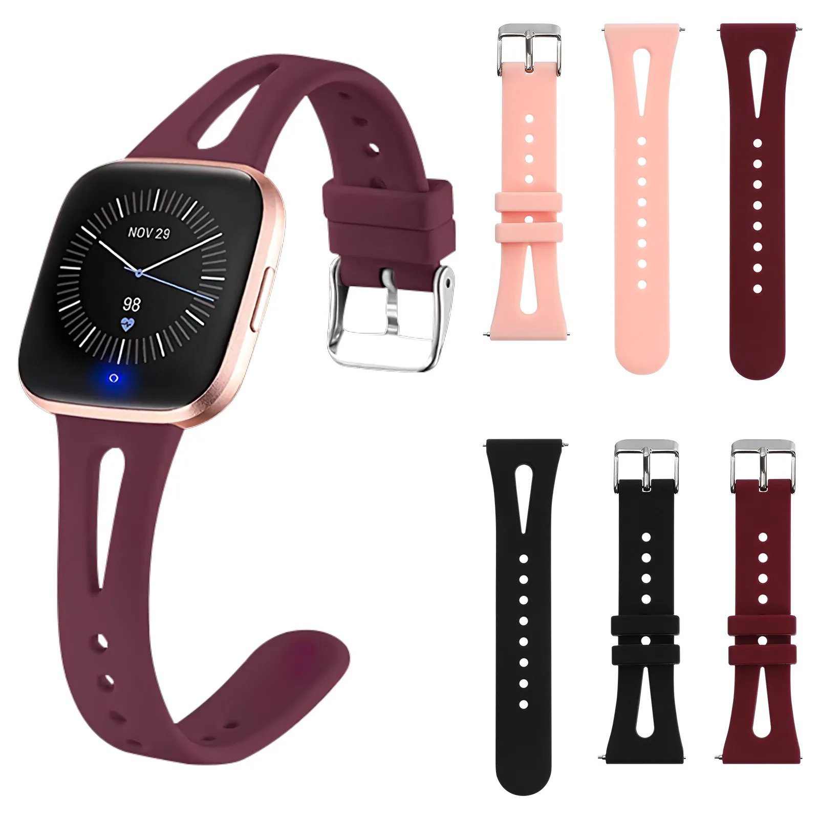3Pcs Silicone Watch Straps Adjustable Breathable Hollow Design Comfortable Skin-Friendly Replacement Bands for
3Pcs Silicone Watch Straps Adjustable Breathable Hollow Design Comfortable Skin-Friendly Replacement Bands for