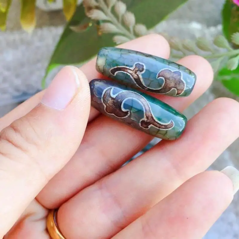 10PC 30mm Ruyi Dragon Natural Tibetan Dzi Agates Beads Vintage Grey Green Agat Stone Beads for Women Men Reiki Healing Jewelry
10PC 30mm Ruyi Dragon Natural Tibetan Dzi Agates Beads Vintage Grey Green Agat Stone Beads for Women Men Reiki Healing Jewelry