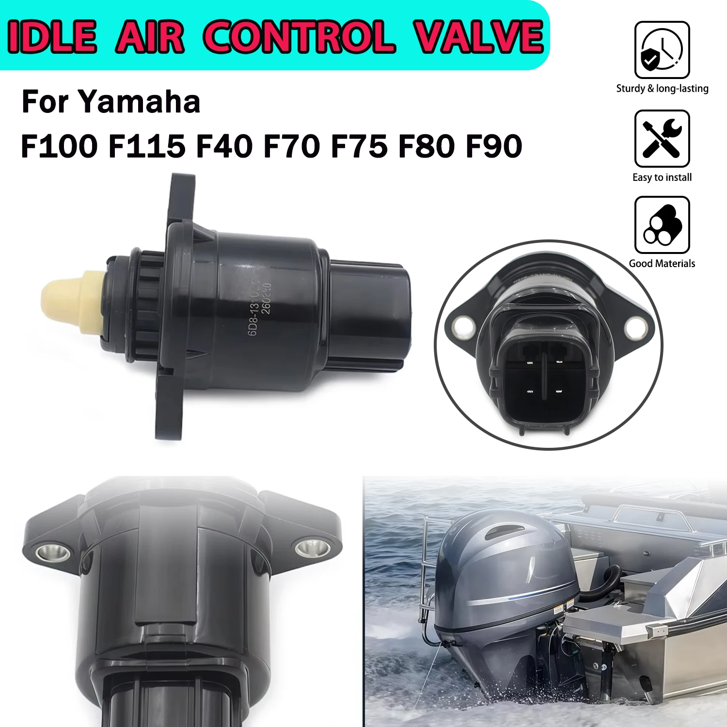 6C5137130000 Idle Speed Air Control Valve Accessories For Yamaha F8 F90 F70 F75 F100 F115 F40 Japanese Car 6C5-13713-00-00
6C5137130000 Idle Speed Air Control Valve Accessories For Yamaha F8 F90 F70 F75 F100 F115 F40 Japanese Car 6C5-13713-00-00