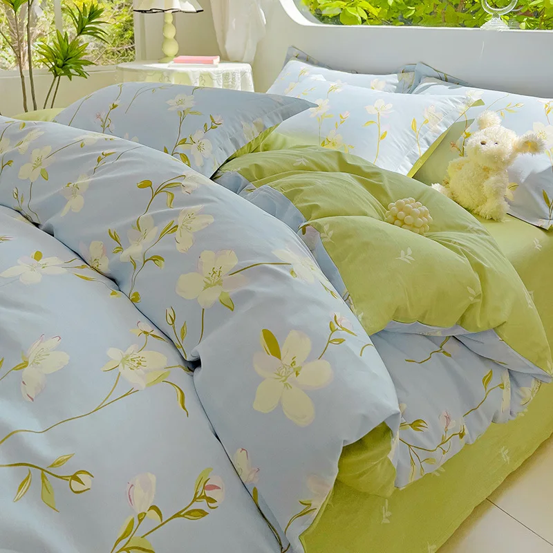 2024 Hot Flora Style 100% Cotton Bedding Set Printed Four Piece Set Pure Cotton Bed Sheet Set Duvet Cover Queen King Size
2024 Hot Flora Style 100% Cotton Bedding Set Printed Four Piece Set Pure Cotton Bed Sheet Set Duvet Cover Queen King Size