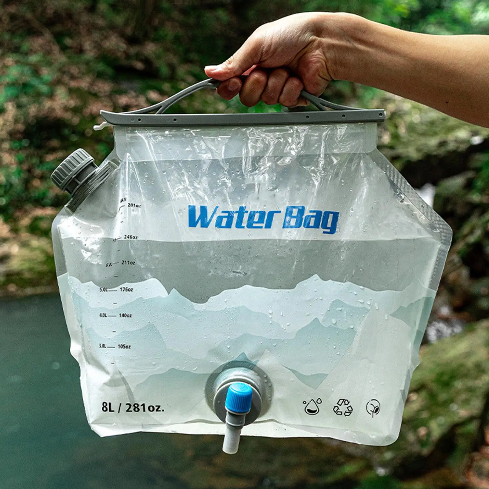 8L Camping Water Bag With Faucet Portable Water Container Folding Water Storage Carrier Jug outdoor Water Pouch For Camping
8L Camping Water Bag With Faucet Portable Water Container Folding Water Storage Carrier Jug outdoor Water Pouch For Camping 