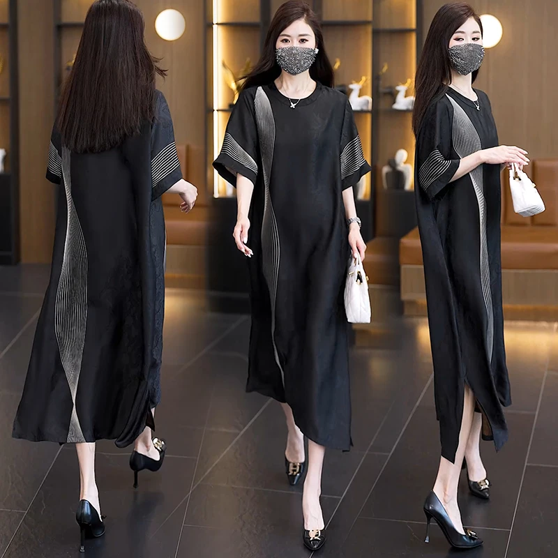 plus Size Women's Fashionable Loose Casual Midi Dress Summer New Style Printed A-Line Skirt Polyester Fiber Short Sleeve Dress
plus Size Women's Fashionable Loose Casual Midi Dress Summer New Style Printed A-Line Skirt Polyester Fiber Short Sleeve Dress