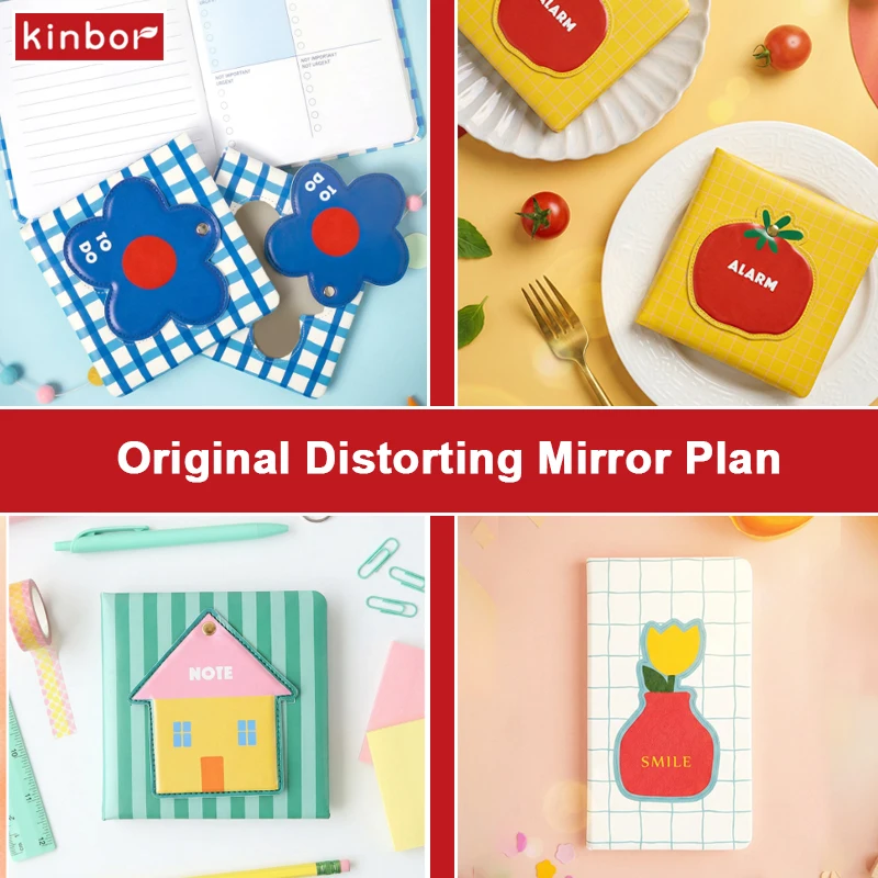 Kinborg Fun Distorting Mirror Notebook Flower Plan Pocket Notebooks Stationery Girl Portable Notebook Four Quadrant 80g Journal
Kinborg Fun Distorting Mirror Notebook Flower Plan Pocket Notebooks Stationery Girl Portable Notebook Four Quadrant 80g Journal