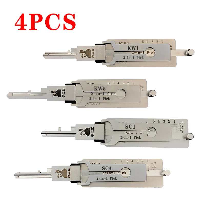 4PCS High Quality KW1 KW5 SC1 SC4 LISHI 2in1 Pick Tool For Kwikest Schlage Lock Civil Lock Core Locksmiths tool Door Open tool
4PCS High Quality KW1 KW5 SC1 SC4 LISHI 2in1 Pick Tool For Kwikest Schlage Lock Civil Lock Core Locksmiths tool Door Open tool
