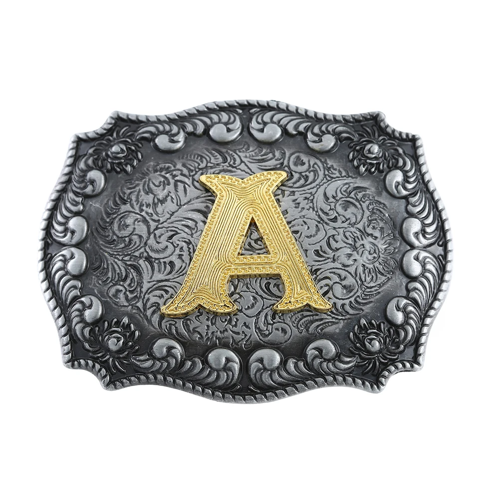 Western Cowboy Zinc Alloy Natural Letter A to Z Western Athletic Belt Buckle
Western Cowboy Zinc Alloy Natural Letter A to Z Western Athletic Belt Buckle