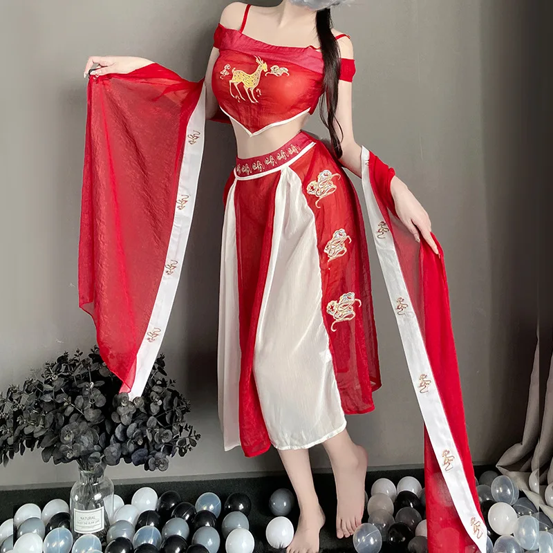 Women Lingerie Exotic Sets Nightwear Republic of China Hanfu Chinese Cheongsam Bellyband Skirt Dress Cosplay Role Play Uniform
Women Lingerie Exotic Sets Nightwear Republic of China Hanfu Chinese Cheongsam Bellyband Skirt Dress Cosplay Role Play Uniform