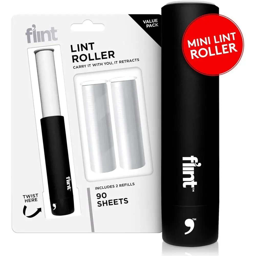 Compact Retractable Lint Roller with 90 Sheets, Portable Pet Hair Remover for Travel and Everyday Use
Compact Retractable Lint Roller with 90 Sheets, Portable Pet Hair Remover for Travel and Everyday Use