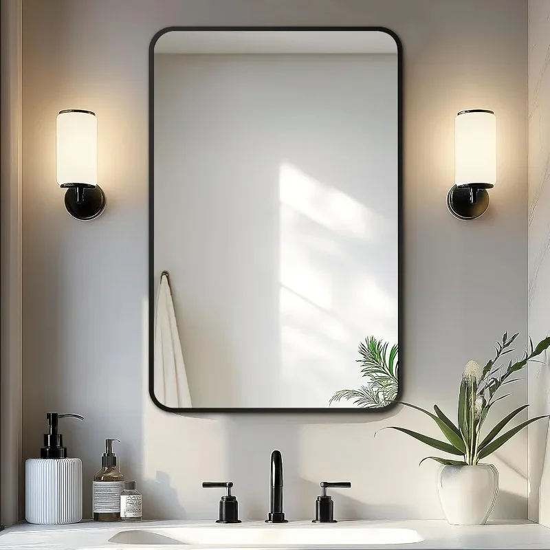Bathroom Vanity Mirror, Black Framed Bathroom Mirror for Over Sink, High-Definition Bathroom Mirror
Bathroom Vanity Mirror, Black Framed Bathroom Mirror for Over Sink, High-Definition Bathroom Mirror