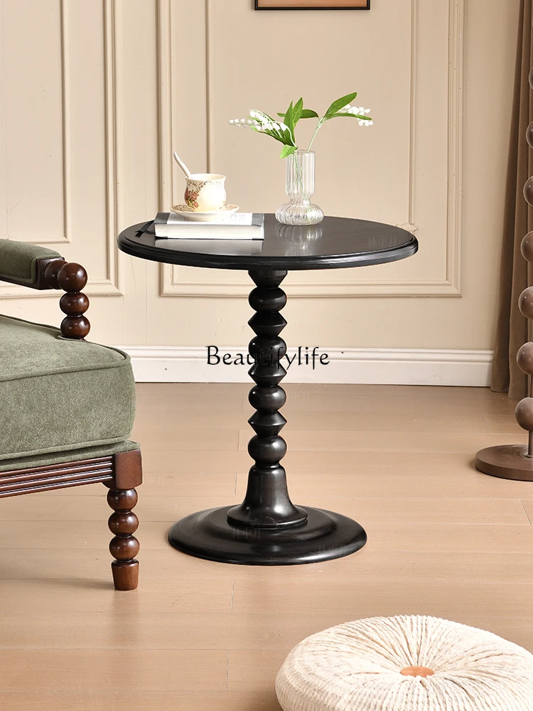 Medieval style solid wood corner few French bedside creative modern simple balcony casual small table
Medieval style solid wood corner few French bedside creative modern simple balcony casual small table
