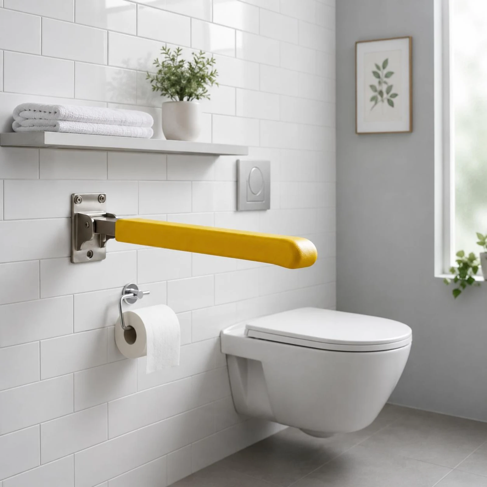 Wall Mounted Toilet Grab Bar Foldable Folding Toilet Handrail Folding Grab Bar Sturdy Flip up Support Rail 304 Stainless Steel
Wall Mounted Toilet Grab Bar Foldable Folding Toilet Handrail Folding Grab Bar Sturdy Flip up Support Rail 304 Stainless Steel