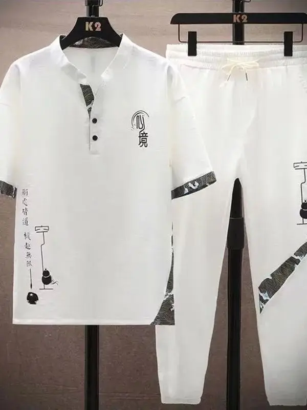 Men's Cotton Shirt And Pants Set 2024 Summer Fashion Seven Sleeve Long Autumn China Origin Male Clothing Ensemble
Men's Cotton Shirt And Pants Set 2024 Summer Fashion Seven Sleeve Long Autumn China Origin Male Clothing Ensemble