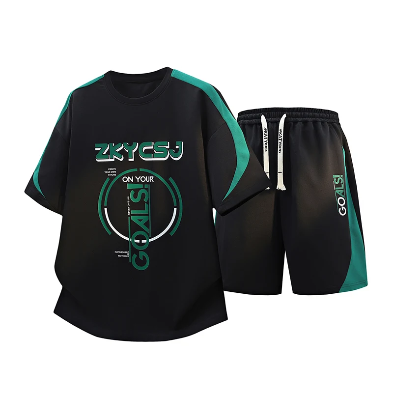 High Streetwear Short Sleeve T-Shirts & Shorts Men's Sets 2026 Summer Youth Casual Tops Tees & Knee-Length Pant 2-Piece Clothing
High Streetwear Short Sleeve T-Shirts & Shorts Men's Sets 2026 Summer Youth Casual Tops Tees & Knee-Length Pant 2-Piece Clothing