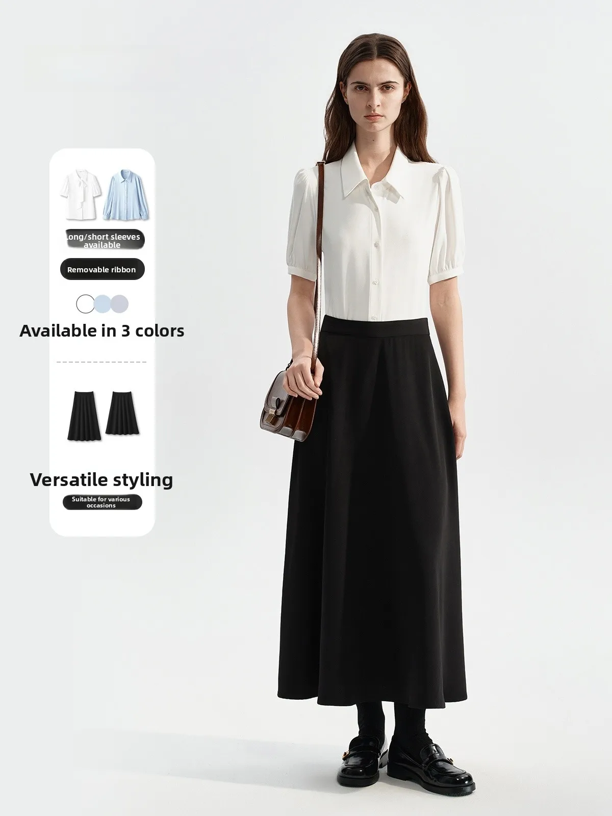 LELENTH White Silk Chiffon Women's Shirt with Detachable Knot for Interview Slimming Short Sleeve Formal Wear
LELENTH White Silk Chiffon Women's Shirt with Detachable Knot for Interview Slimming Short Sleeve Formal Wear